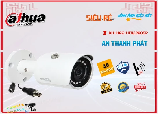 Lắp đặt camera tân phú Camera Dahua DH-HAC-HFW1200SP 