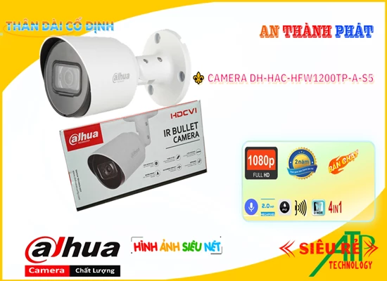 Lắp đặt camera tân phú Camera Dahua DH-HAC-HFW1200TP-A-S5