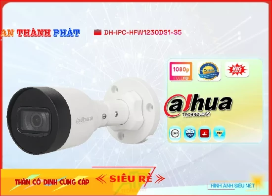 Lắp đặt camera tân phú Camera Dahua DH-IPC-HFW1230DS1-S5