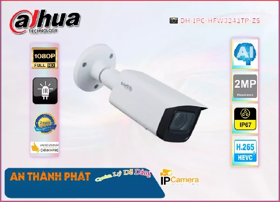 Lắp đặt camera tân phú Camera Dahua DH-IPC-HFW3241TP-ZS Tiết Kiệm