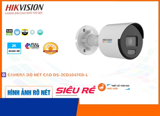 Lắp đặt camera tân phú Camera Hikvision Thiết kế Đẹp DS-2CD1047G0-L