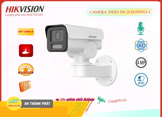 Lắp đặt camera tân phú ❇  DS-2CD1P43G2-I Giá tốt Hikvision