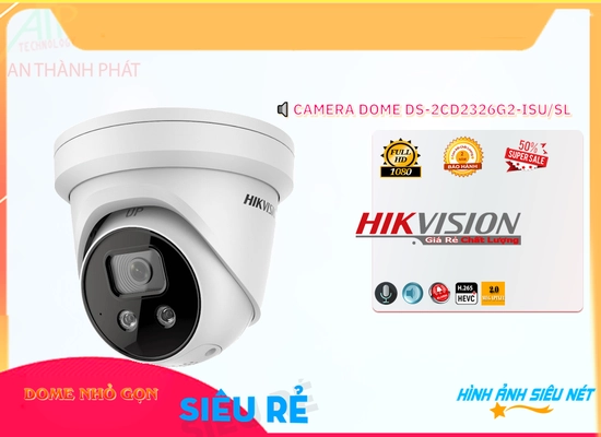 Lắp đặt camera tân phú Camera Ghi Âm Hikvision DS-2CD2326G2-ISU/SL