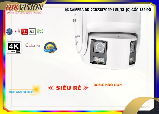 Lắp đặt camera tân phú Camera An Ninh Hikvision DS-2CD2387G2P-LSU/SL(C) Giá rẻ