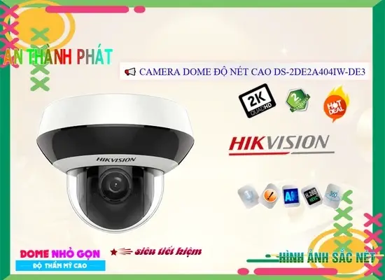 Lắp đặt camera tân phú 🌟👌 Camera Công Nghệ IP DS-2DE2A404IW-DE3/W Hikvision