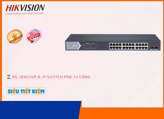 Lắp đặt camera tân phú Hikvision Switch chuyển đổi dữ liệu DS-3E0526P-E/M