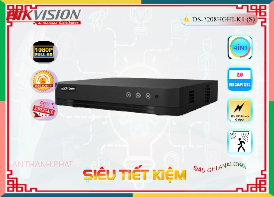 Lắp đặt camera tân phú DS-7208HGHI-K1(S) Sắc Nét Hikvision ✅