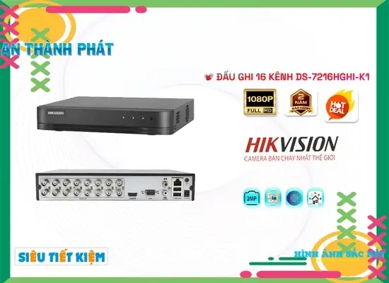 Lắp đặt camera tân phú ✲  DS-7216HGHI-K1 Hikvision Thiết kế Đẹp