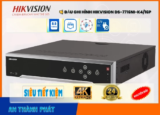 Lắp đặt camera tân phú DS-7716NI-K4/16P Sắc Nét Hikvision ✅
