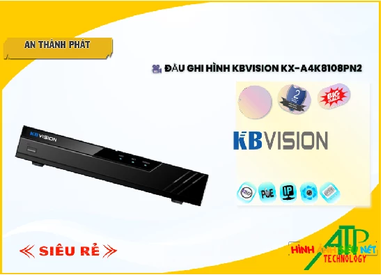 Lắp đặt camera tân phú Đầu Ghi Hình KBvision KX-A4K8108PN2 