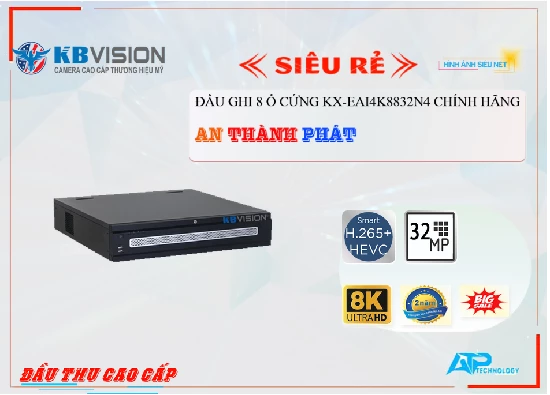 Lắp đặt camera tân phú Đầu Ghi KBvision Với giá cạnh tranh KX-EAi4K8832N4