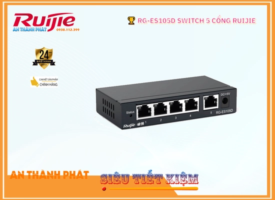 Lắp đặt camera tân phú Switch chia mạng Hãng Ruijie RG-ES105D
