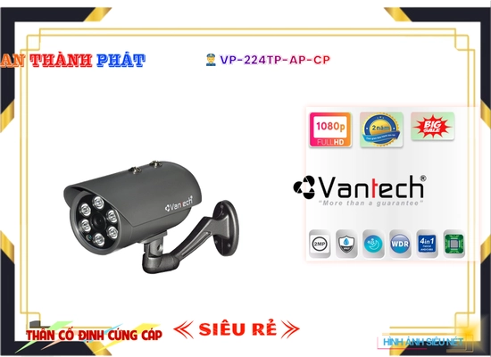 Lắp đặt camera tân phú Camera HD Anlog VanTech VP-224TP|AP|CP Mẫu Đẹp