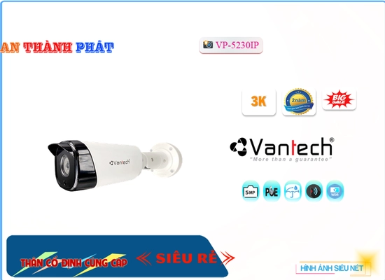 Lắp đặt camera tân phú Camera An Ninh VanTech VP-5230IP Chức Năng Cao Cấp ✲ 