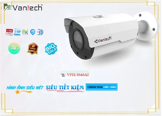 Lắp đặt camera tân phú VPH-3646AI Camera VanTech Chi phí phù hợp