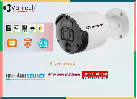Lắp đặt camera tân phú Camera VanTech VPH-3655AI Tiết Kiệm