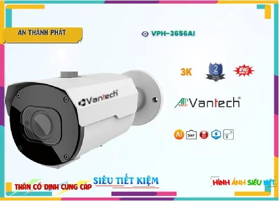 Lắp đặt camera tân phú VPH-3656AI Sắc Nét VanTech