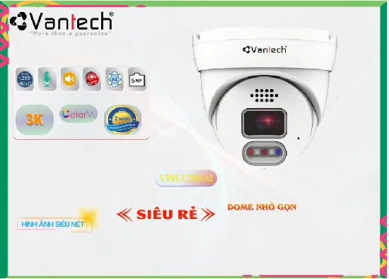 Lắp đặt camera tân phú VPH-C508AI Camera đang khuyến mãi VanTech
