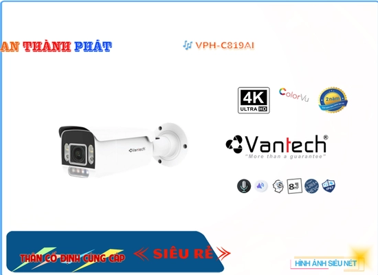 Lắp đặt camera tân phú Camera VanTech Chất Lượng VPH-C819AI