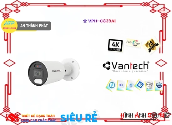 Lắp đặt camera tân phú Camera IP VPH-C839AI VanTech giá rẻ chất lượng cao ✓
