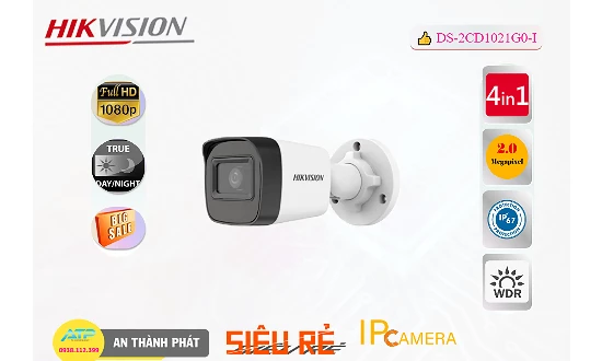 Lắp đặt camera tân phú DS-2CD1021G0-I Camera Hikvision Công Nghệ Mới