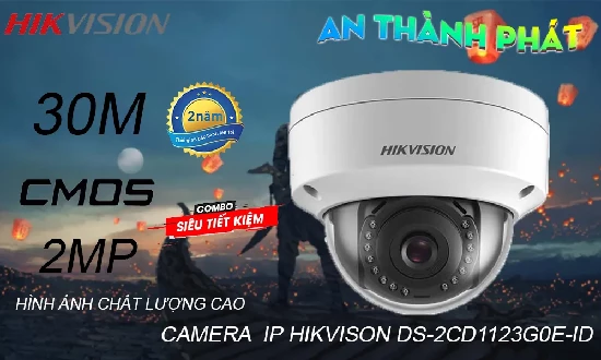 Lắp đặt camera tân phú Camera DS-2CD1123G0E-ID Hikvision