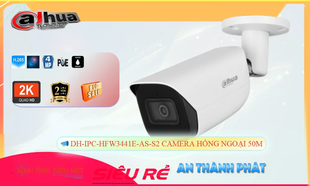 DH IPC HFW3441E AS S2,Camera Dahua DH-IPC-HFW3441E-AS-S2,Chất Lượng DH-IPC-HFW3441E-AS-S2,Giá Công Nghệ POE