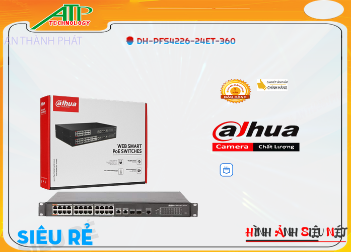 Switch Thiết bị nối mạng,thông số DH-PFS4226-24ET-360,DH-PFS4226-24ET-360 Giá rẻ,DH PFS4226 24ET 360,Chất Lượng