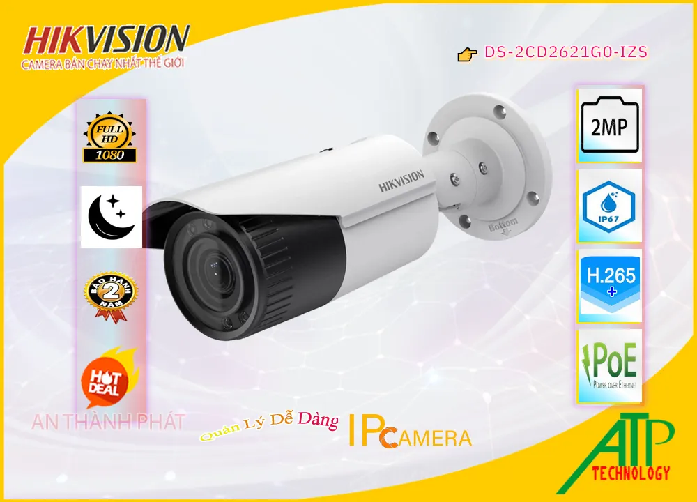 Camera Hikvision DS-2CD2621G0-IZS,thông số DS-2CD2621G0-IZS,DS 2CD2621G0 IZS,Chất Lượng