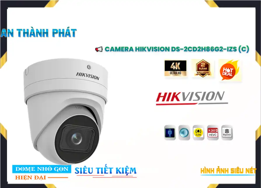 Camera Hikvision DS-2CD2H86G2-IZS(C),Giá DS-2CD2H86G2-IZS(C),DS-2CD2H86G2-IZS(C) Giá Khuyến Mãi,bán Camera An Ninh