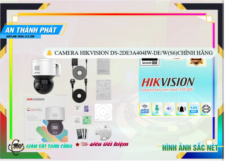 Camera Hikvision DS-2DE3A404IW-DE/W(S6),DS-2DE3A404IW-DE/W(S6) Giá rẻ,DS 2DE3A404IW DE/W(S6),Chất Lượng Camera