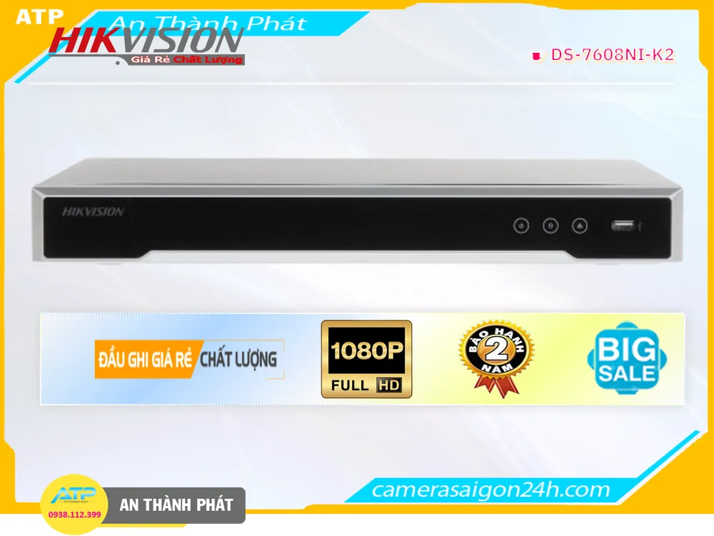Đầu Thu Hikvision DS-7608NI-K2,thông số DS-7608NI-K2, Công Nghệ IP DS-7608NI-K2 Giá rẻ,DS 7608NI K2,Chất Lượng
