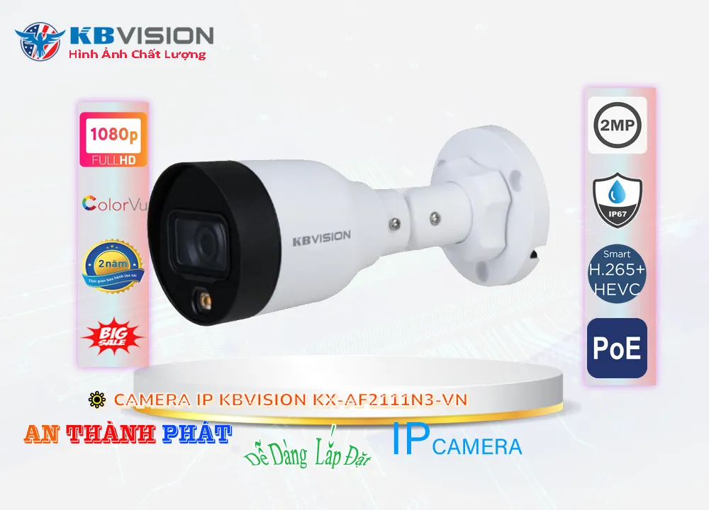 Camera IP Kbvision KX-AF2111N3-VN,Giá KX-AF2111N3-VN,KX-AF2111N3-VN Giá Khuyến Mãi,bán KX-AF2111N3-VN Camera KBvision