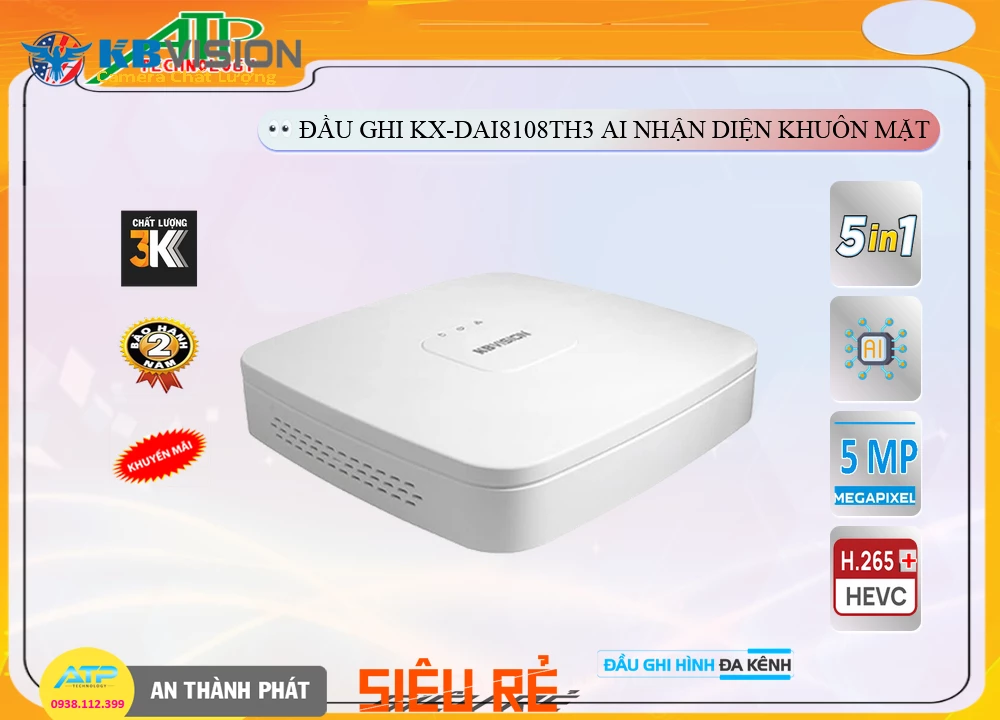 Đầu Ghi KBvision KX-DAi8108TH3,KX-DAi8108TH3 Giá Khuyến Mãi, HD KX-DAi8108TH3 Giá rẻ,KX-DAi8108TH3 Công Nghệ Mới,Địa