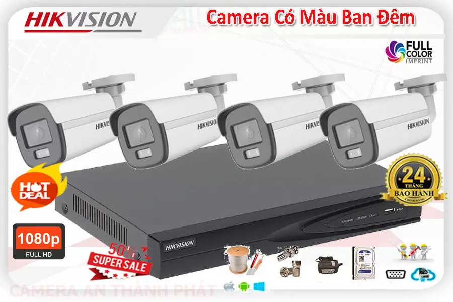Lắp camera full color Hikvision giá rẻ, camera Hikvision full color giá tốt, lắp đặt camera full color Hikvision giá