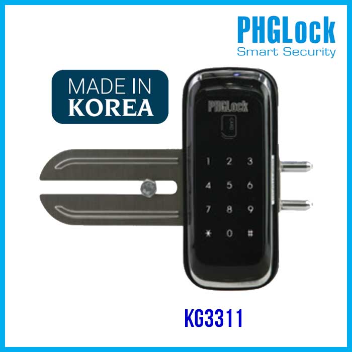 PHGLOCK KG3311,Khóa cửa mật mã cho cửa kính PHGLOCK KG3311,khóa cửa điện tử cửa kính PHGLOCK KG3311
