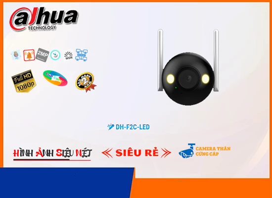Lắp đặt camera tân phú Camera Giá Rẻ Dahua DH-F2C-LED Chức Năng Cao Cấp