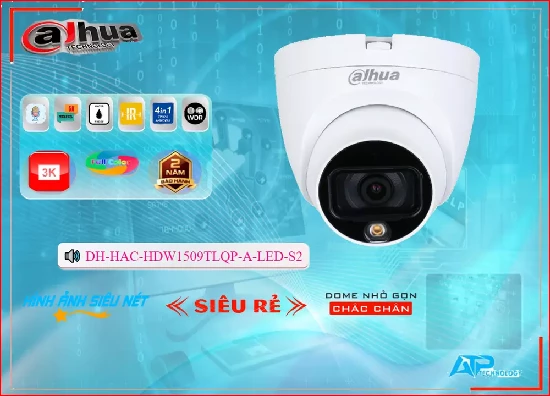 Lắp đặt camera tân phú Camera Dome Dahua DH-HAC-HDW1509TLQP-A-LED-S2 Ghi Âm