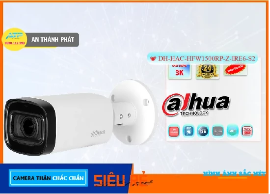 Lắp đặt camera tân phú DH-HAC-HFW1500RP-Z-IRE6-S2 Camera Dahua Thiết kế Đẹp