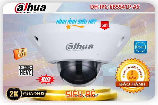 Lắp đặt camera tân phú Camera 180 Độ DH-IPC-EB5541P-AS Dahua