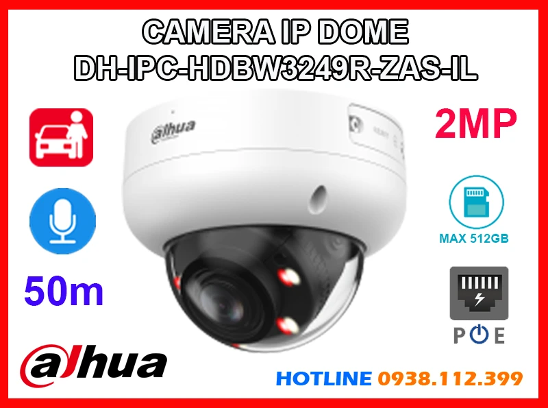 Lắp đặt camera Camera POE Dahua DH-IPC-HDBW3249R-ZAS-IL