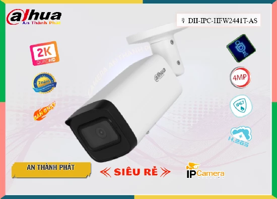 Lắp đặt camera tân phú Camera Dahua Thiết kế Đẹp DH-IPC-HFW2441T-AS