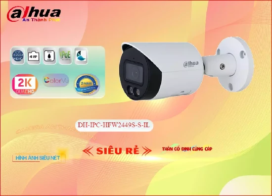 Lắp đặt camera tân phú DH-IPC-HFW2449S-S-IL Sắc Nét Dahua