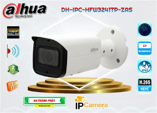 Lắp đặt camera tân phú Camera IP Dahua Thân DH-IPC-HFW3241TP-ZAS