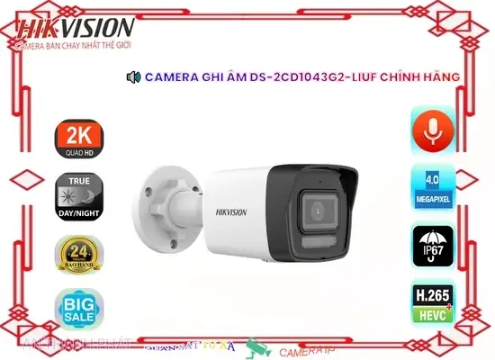 Lắp đặt camera tân phú Hikvision DS-2CD1043G2-LIUF Sắc Nét