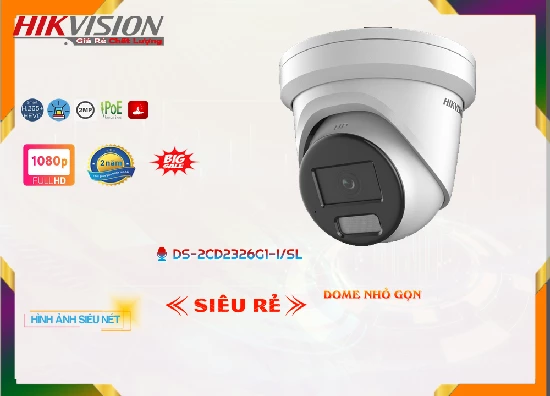 Lắp đặt camera tân phú 🌟👌 Camera DS-2CD2326G1-I/SL Hikvision