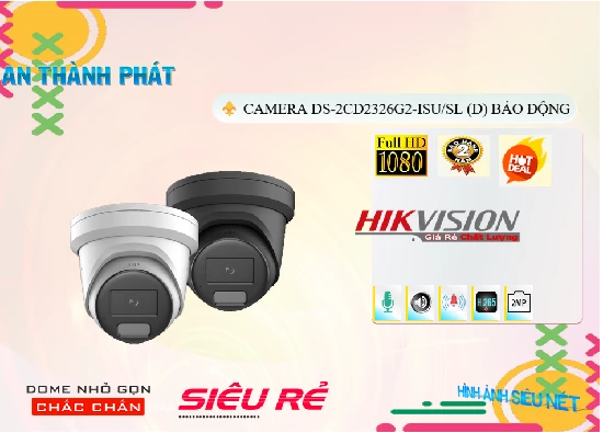 Lắp đặt camera tân phú Camera Hikvision DS-2CD2326G2-ISU/SL(D) Tiết Kiệm
