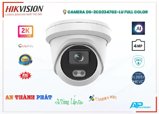 Lắp đặt camera tân phú Camera DS-2CD2347G2-LU  Hikvision