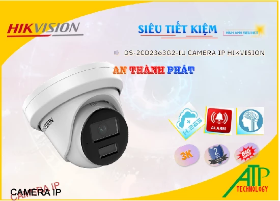 Lắp đặt camera tân phú ❂  Camera An Ninh Hikvision DS-2CD2363G2-IU Giá rẻ