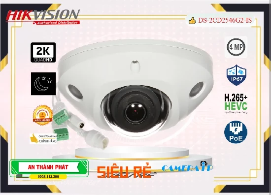 Lắp đặt camera tân phú Camera DS-2CD2546G2-IS  Hikvision